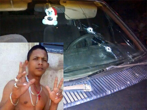 O carro em que Gugu estava também foi atingido pelos tiros. A polícia acredita que ele também está ferido